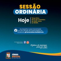 Sessão ordinária da Câmara Municipal 